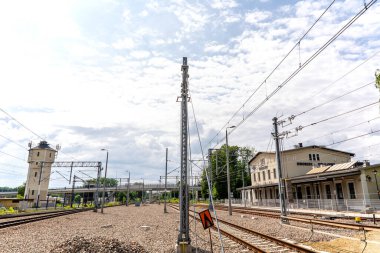 Krzeszowice 'deki tren istasyonu (Polonya)