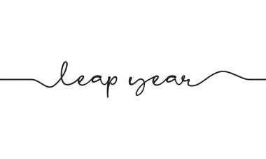 Beyaz arkaplan üzerindeki artık yıl betiği metni