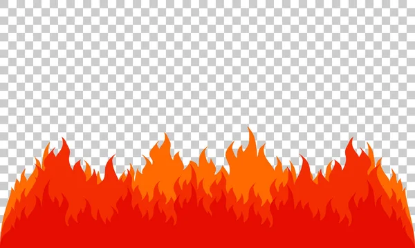 Blazing Fire Background Transparent Vector Illustration — Stock vektor