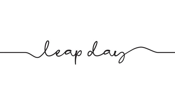 leap day word handwriting design vector