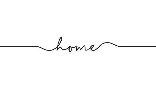 Home Word Vettore Disegno Manoscritto — Vettoriale Stock