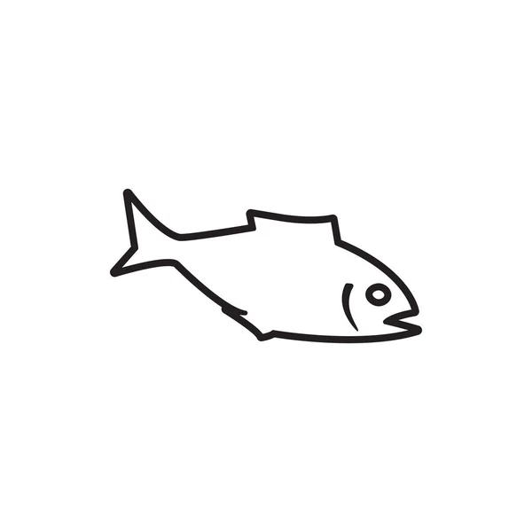 Vector Diseño Icono Pescado Aislado Sobre Fondo Blanco — Vector de stock