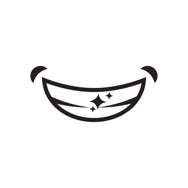 Glanzende Sprankelende Glimlach Ontwerp Vector Illustratie — Stockvector