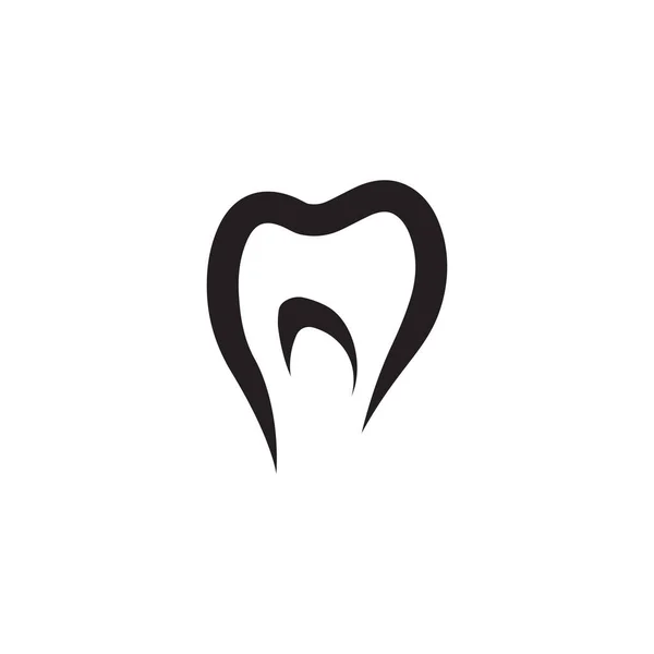 Tooth Dental Icon Symbol Vector Isolated White Background — Stock Vector