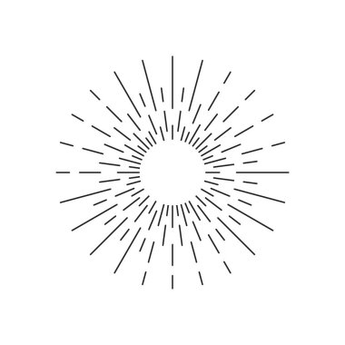 ışınlar / ışıltı simgesi tasarım vektörü