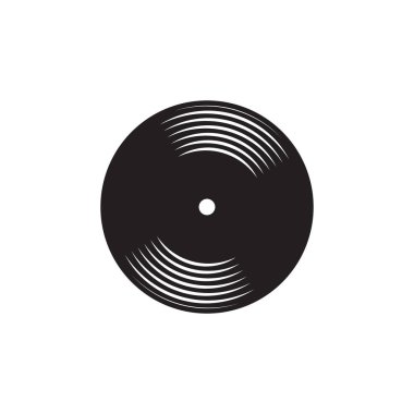 disk müzik simgesi vektörü beyaz arkaplanda izole edildi