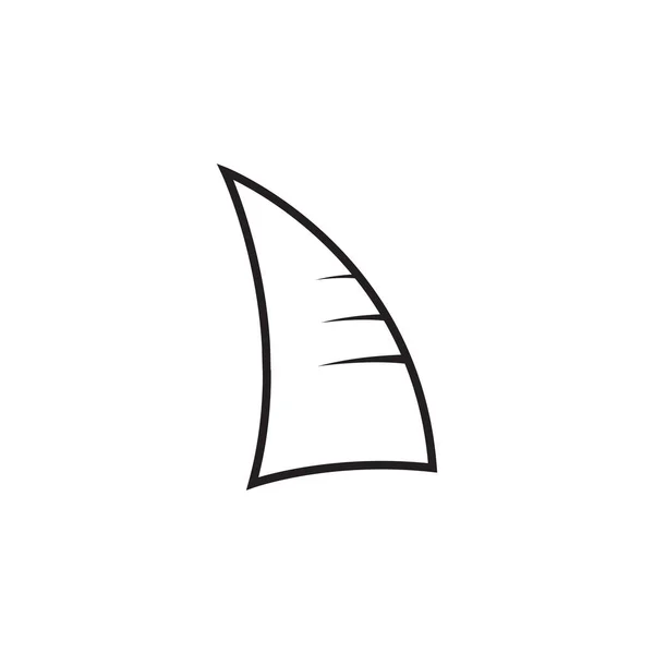 Segelboot Symbol Design Flacher Vektor — Stockvektor