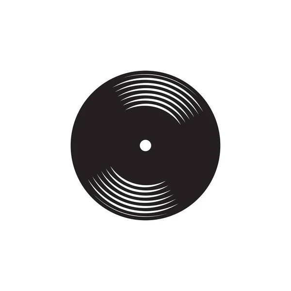 Icône Musique Disque Symbole Vecteur Isolé Sur Fond Blanc — Image vectorielle