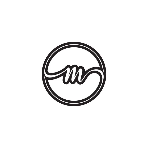 Bokstäver Skript Cirkel Logotyp Design Vektor — Stock vektor