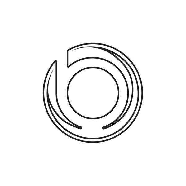 Twirl Carta Logotipo Design — Vetor de Stock