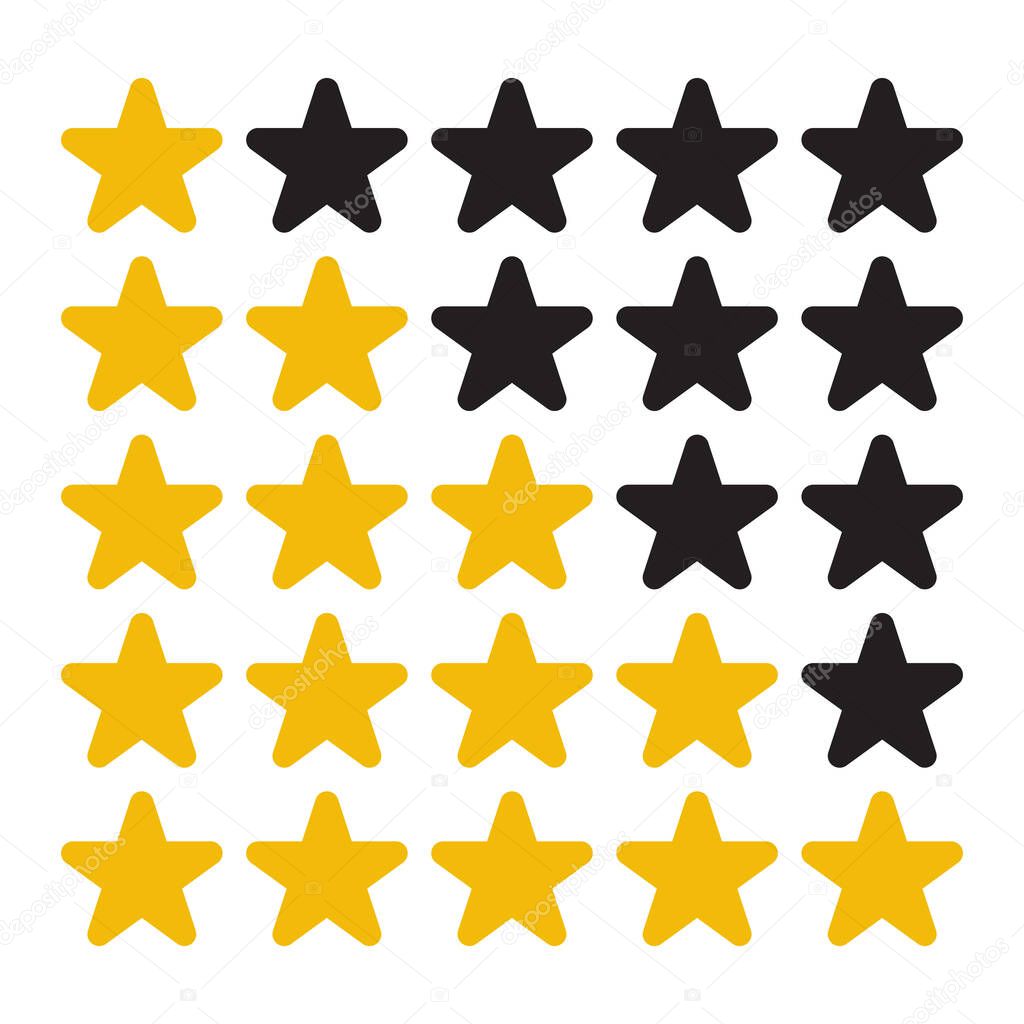 set icon star rating design vector illustration