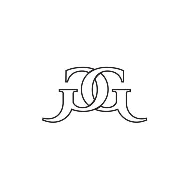  G çizgileri harf logo tasarım vektörü