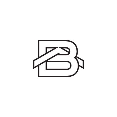 B çatısı harf çizgileri logo tasarımı kavramı