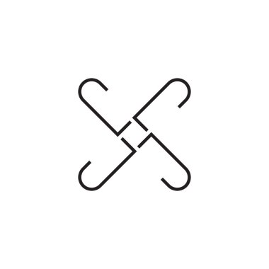 J yuvarlak harf logosu tasarımı kavramı