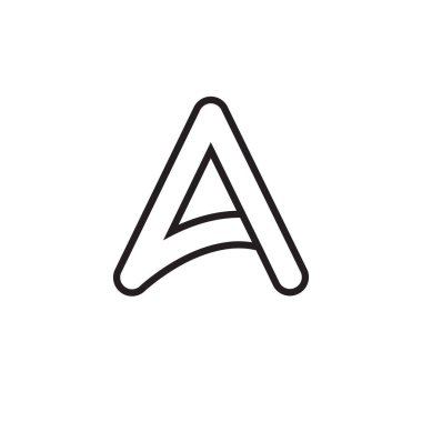 özet harf A tasarım vektörü