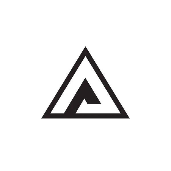 Trinagle Lignes Logo Design Vecteur — Image vectorielle
