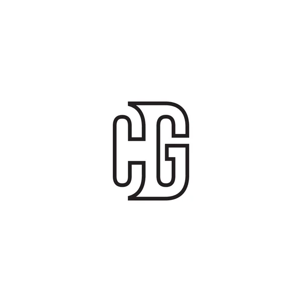 Harf Çizgileri Logo Tasarım Vektörü — Stok Vektör