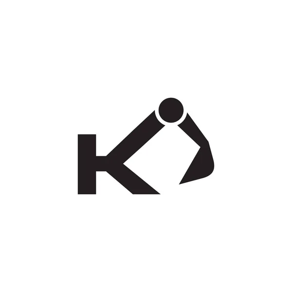 Letra Logotipo Conceito Design Escavadeira Fundo Branco —  Vetores de Stock