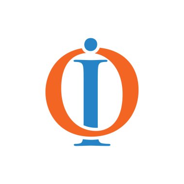 I O / O I serif harf logo tasarım vektörü