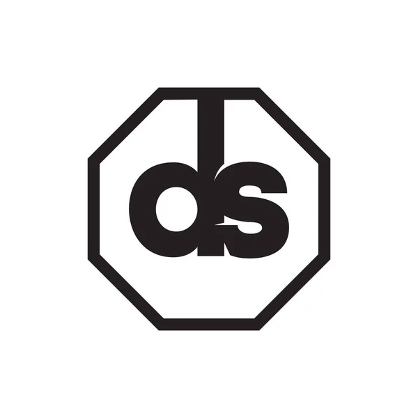 Lettre Logo Minuscule Sur Hexagone Lignes Concept Conception — Image vectorielle