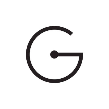 Basit G ilk harf vektör çizimi