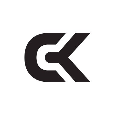 C K ilk harf logo tasarım vektörü