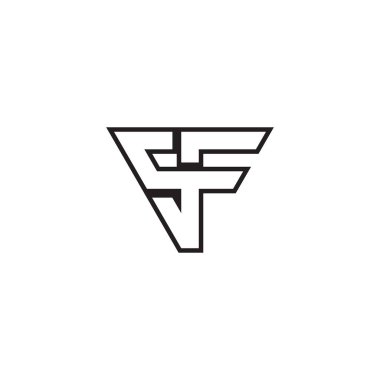 S F ilk harf çizgileri logo tasarım vektörü