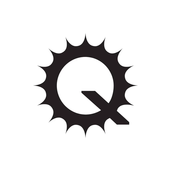 Sun Concept Lettera Logo Design — Vettoriale Stock