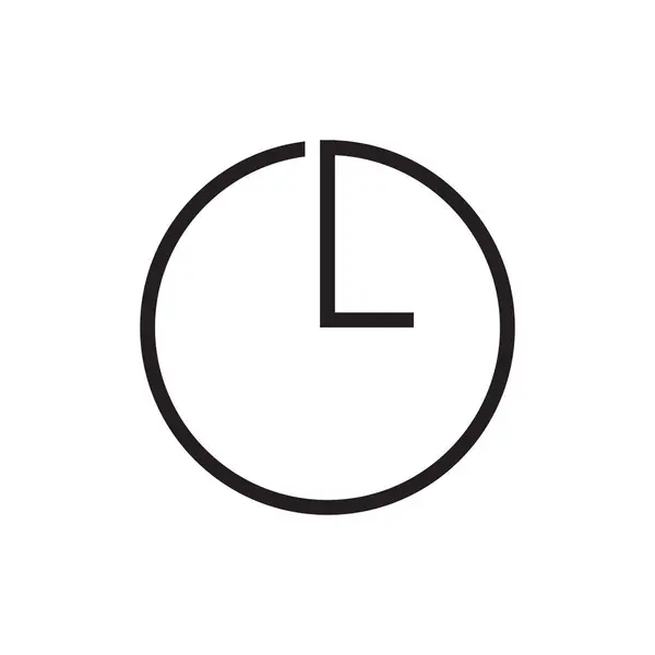 Ρολόι Γράμμα Κύκλο Λογότυπο Σχεδιασμό Έννοια — Διανυσματικό Αρχείο
