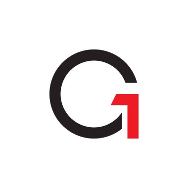 G 1 / G ilk harf logo tasarım vektörü