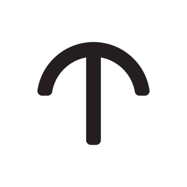 T eğrisi ilk harf logo tasarım vektörü