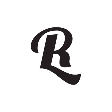 R L / L R harfi logo tasarım vektörü
