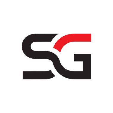 S G ilk harf logo tasarım vektörü