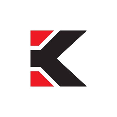 K ilk harf logo tasarım vektörü