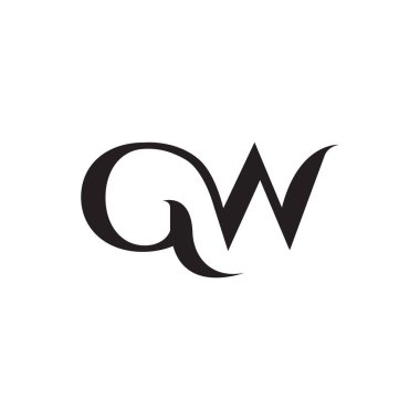 G W harfi logo tasarım vektörü