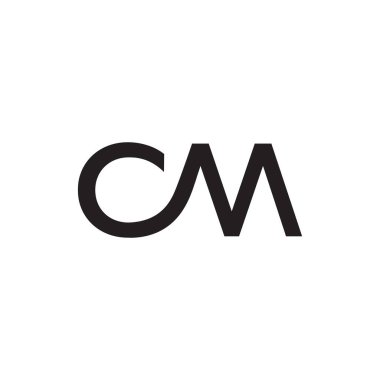 C M harfi logo tasarım vektörü