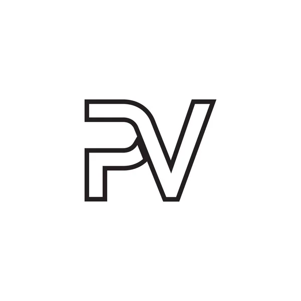 Lettere Linee Logo Vettoriale Progettazione — Vettoriale Stock