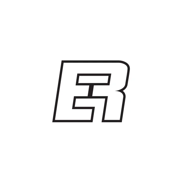 Linhas Letras Vetor Design Logotipo — Vetor de Stock