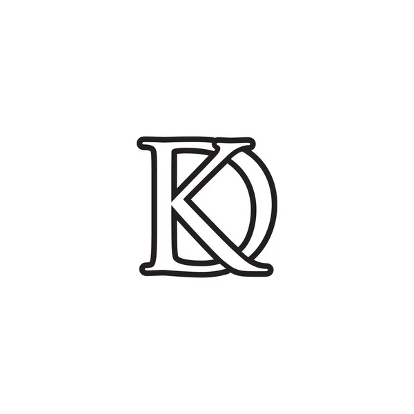 Serif Linhas Letras Vetor Design Logotipo —  Vetores de Stock