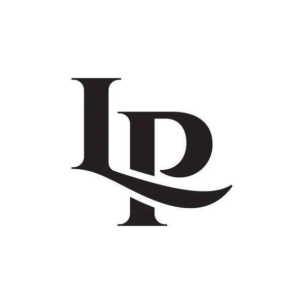 Serif Letter Logo Ontwerp Vector — Stockvector