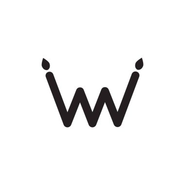 W logosu mum tasarımı kavramı