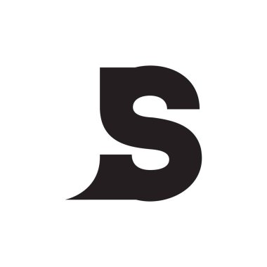 ilk harf S tasarım vektörü