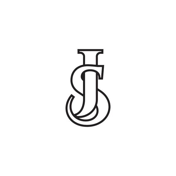 Letter Lijnen Logo Ontwerp Vector — Stockvector