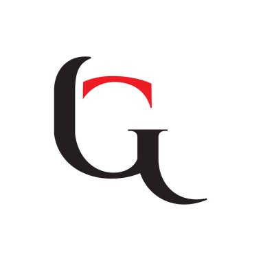 Serif G harfi tasarım vektörü