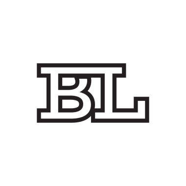 B L harfi serif çizgileri logo tasarım vektörü
