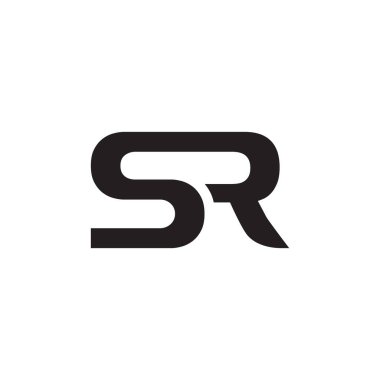 S R ilk harf logo tasarım vektörü