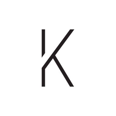 Çizgiler K tasarım vektör çizimi