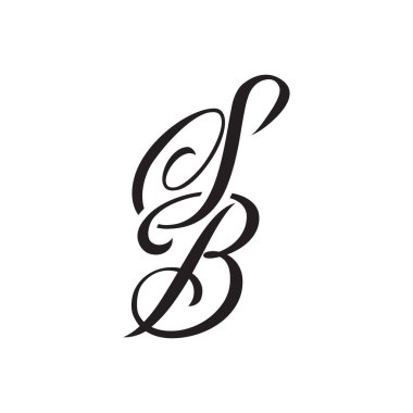 S B dövme harf tasarım vektörü