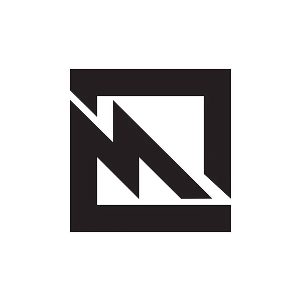 Rot Schwarz Quadratisch Logo Design Vektor — Stockvektor