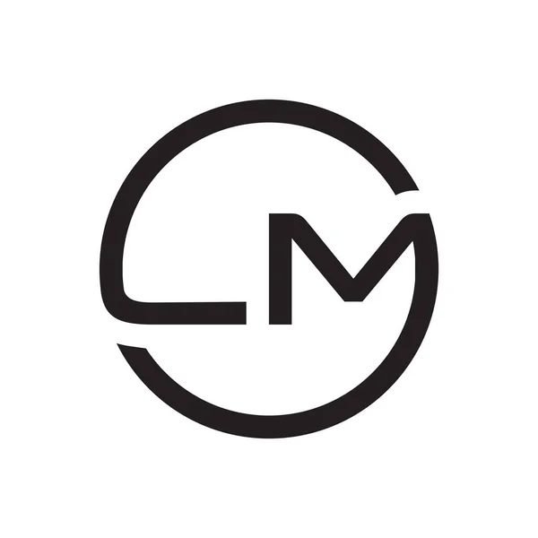 Cercle Lignes Lettre Logo Conception Vecteur — Image vectorielle